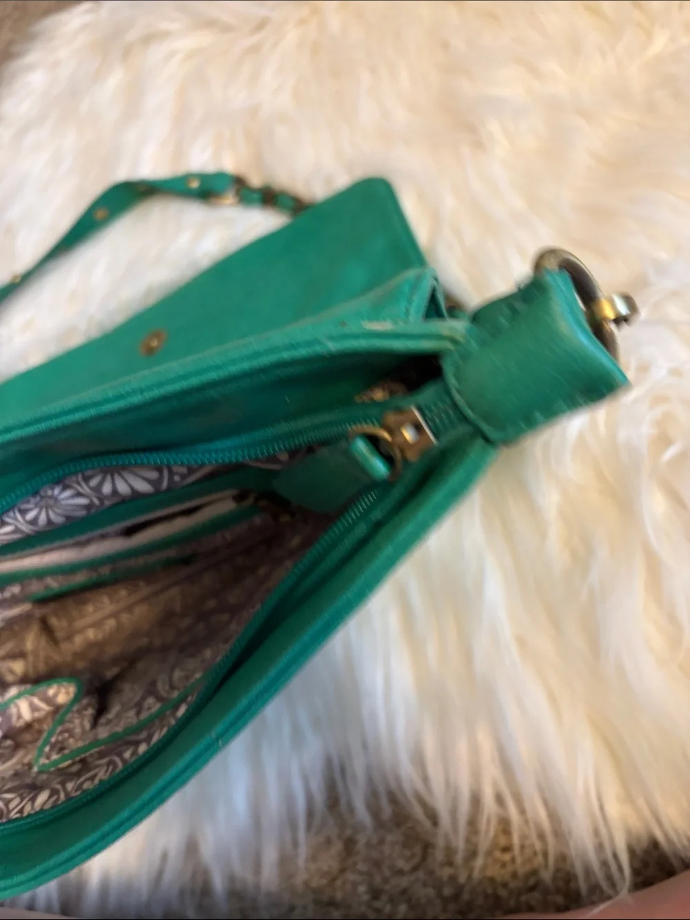 Urban Expressions Emerald Green Studded Crossbody Bag